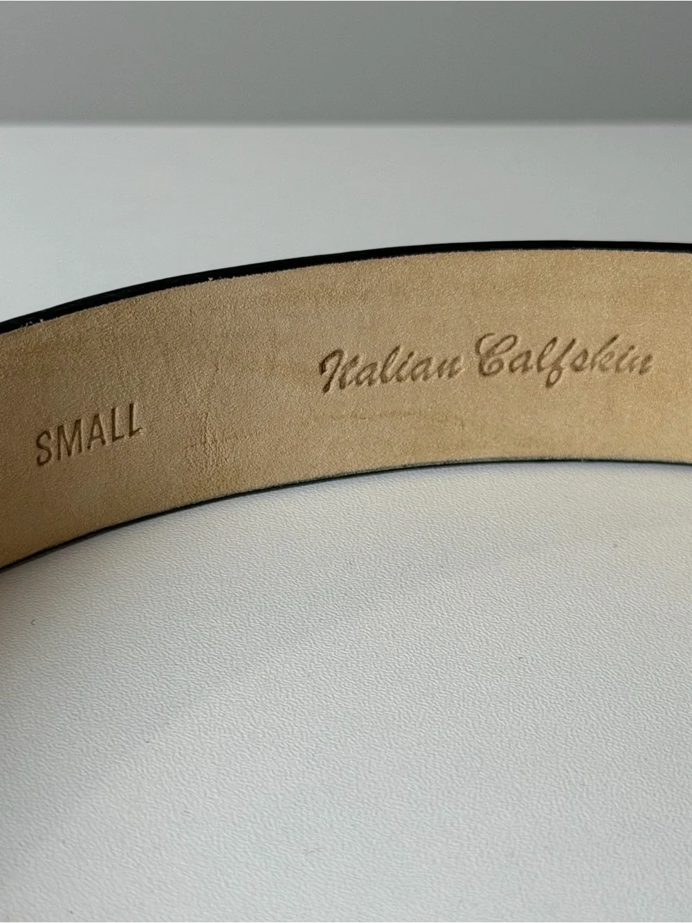 Brand New Cipriani Small ~33W Italian Calfskin Black Leather Belt Gold Buckle